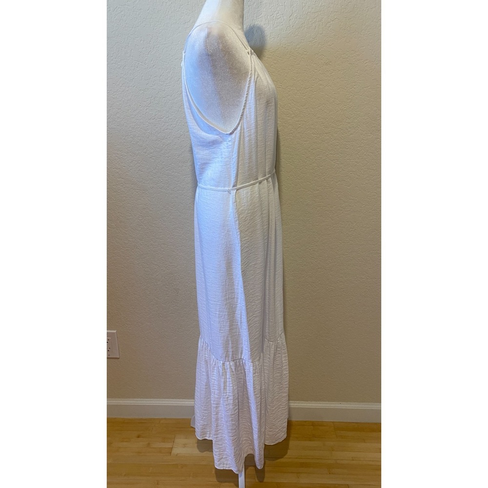 Banana‎ Republic White Halter Maxi Dress Size 4P Bridal Beach Cottage Minimalist - Picture 5 of 10